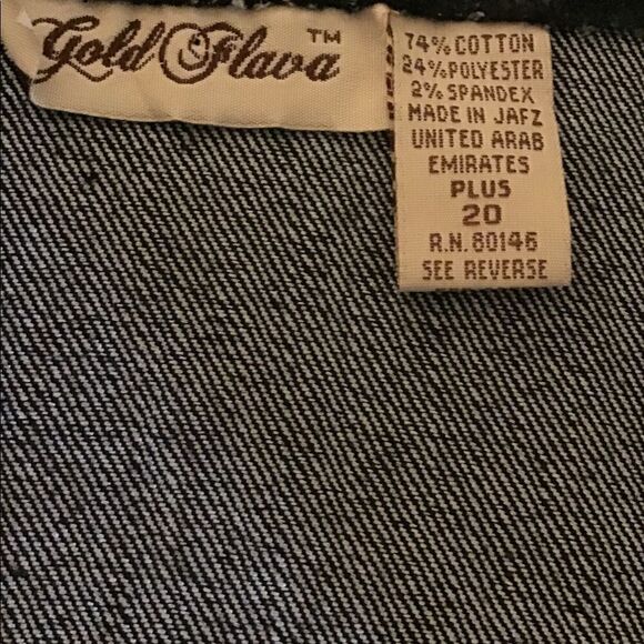 Gold Flava Denim Y-Back Jean Dress Size 20 - Picture 5 of 5